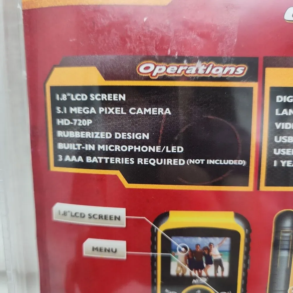 Camcorder Nerf Digital Sports 5.1 MEGA Pixel HD Mic Editing Software 2012 NEW